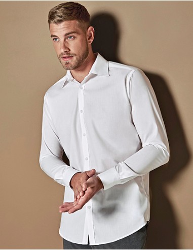 K-KK192-Mens Slim Fit Business Shirt Long Sleeve